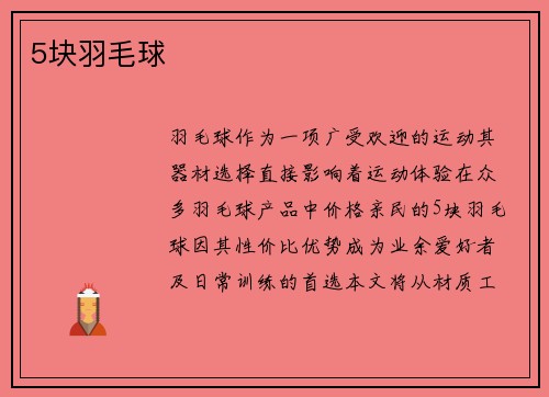 5块羽毛球